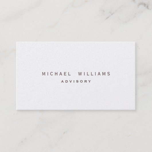 CARTE DE VISITE PERLE SIMPLE PROFESSIONNELLE ÉLÉGANTE BLANC (Devant)