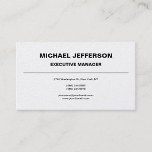 Carte De Visite Perle Tendance Moderne Élégant Simple Noir Blanc