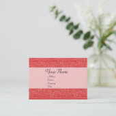 CARTE DE VISITE PERLES DE MODE ROUGES (Debout devant)