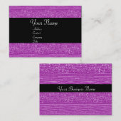 CARTE DE VISITE PERLES DE MODE VIOLETTES (Devant / Derrière)