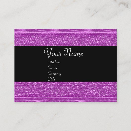 CARTE DE VISITE PERLES DE MODE VIOLETTES (Devant)