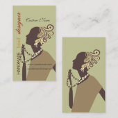 Carte De Visite Perles de modèle de femme de concepteur d'artiste (Devant / Derrière)