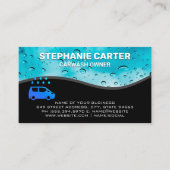 Carte De Visite Perles d'eau de lavage de voiture (Devant)