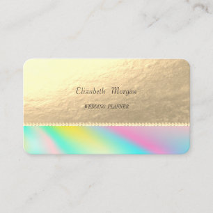 Carte De Visite Perles dorées holographiques fausses élégantes
