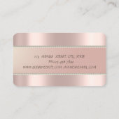 Carte De Visite Perles du Cercle d'or Rose professionnel moderne (Dos)