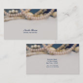 Carte De Visite Perles Élégantes & Coquillages Beachy Chic (Devant / Derrière)