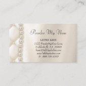 Carte De Visite Perles élégantes de rose rose de mode de bijoux (Dos)