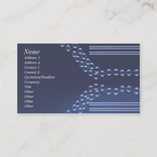 Carte De Visite Perles en verre bleues