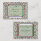 Carte De Visite Perles et satin (Devant / Derrière)