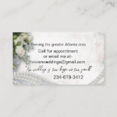 Carte De Visite Perles et Wedding planner Rose (Dos)
