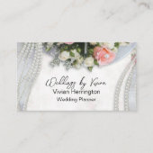 Carte De Visite Perles et Wedding planner Rose (Devant)