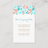 Carte De Visite Perles sous-marines nautiques d'océan de trésors (Dos)