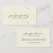 Carte De Visite Perles violettes Bijoux Élégantes perles d'or (Devant / Derrière)