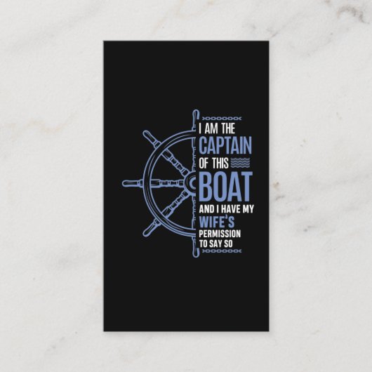 Carte De Visite Permis de mariage pour le capitaine de bateau amu (Devant)