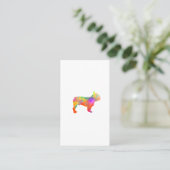 Carte De Visite perro french bulldog silueta en acuarela (Debout devant)
