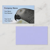 Carte De Visite Perroquet de gris africain (Devant / Derrière)