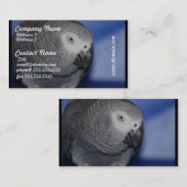 Carte De Visite Perroquet gris (Devant / Derrière)