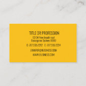 Carte De Visite Perroquet vert avec orange et jaune (Dos)