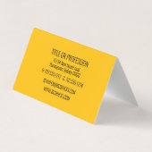 Carte De Visite Perroquet vert avec orange et jaune (Dos)