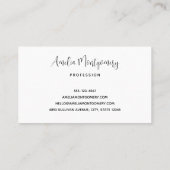 Carte De Visite Perroquet vert - Bébé mignon oiseau (Dos)