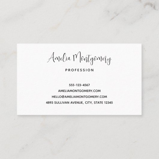 Carte De Visite Perroquet vert - Bébé mignon oiseau (Dos)