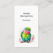 Carte De Visite Perroquet vert - Bébé mignon oiseau (Devant)