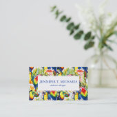 Carte De Visite Perroquets et palmettes (Debout devant)