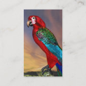 Carte De Visite PERROQUETS HYPER / ARA ROUGE ET BLEU ,noir (Dos)