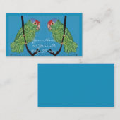 Carte De Visite Perroquets verts (Devant / Derrière)