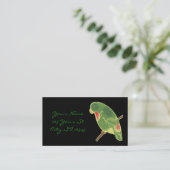 Carte De Visite Perruche verte tropicale Thunder_Cove (Debout devant)