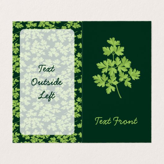 Carte De Visite Persil vertical (Extérieur déplié)