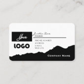 Carte De Visite Personal business card with QR code Black & White (Dos)