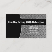 Carte De Visite Personal Chef Diamond Plate Custom Photo  (Dos)