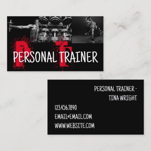 Carte De Visite Personal Trainer (Devant / Derrière)
