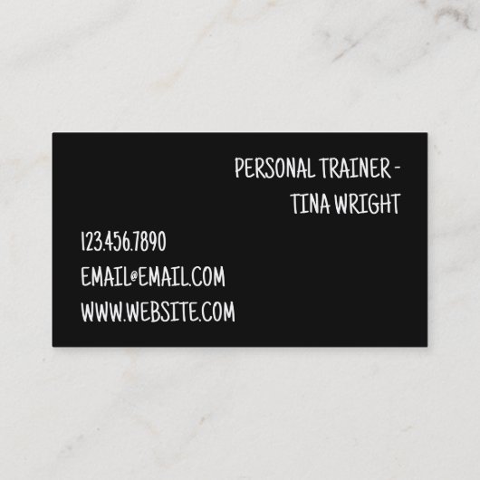 Carte De Visite  Personal Trainer  (Dos)