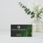 Carte De Visite Personal Trainer Business | Elegant Black (Debout devant)