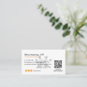 Carte De Visite Personal Trainer Business | Orange White (Debout devant)
