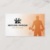 Carte De Visite Personal Trainer Business | Orange White (Dos)
