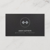 Carte De Visite Personal Trainer Dumbbell Black (Devant)