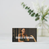 Carte De Visite Personal Trainer Fitness Photo QR Code (Debout devant)