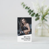 Carte De Visite Personal Trainer Photo Vertical (Debout devant)