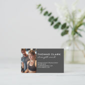Carte De Visite Personal Trainer with Client at Gym (Debout devant)