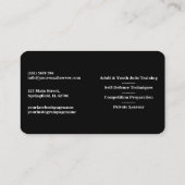 Carte De Visite Personalize Karate instructor Gold Kickboxing (Dos)