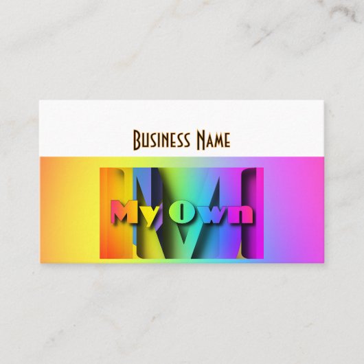 Carte De Visite Personalize My Own  Rainbow  (Devant)