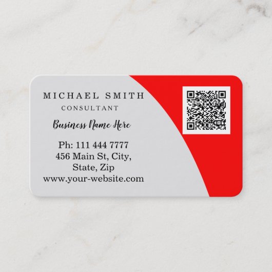 Carte De Visite Personalized Custom Corporate QR Code Logo (Devant)