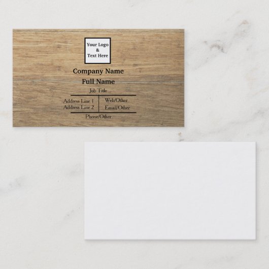 Carte De Visite Personalized Custom Your Own (Devant / Derrière)