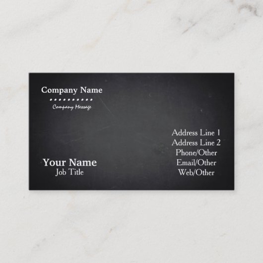Carte De Visite Personalized Custom Your Own Grey (Devant)