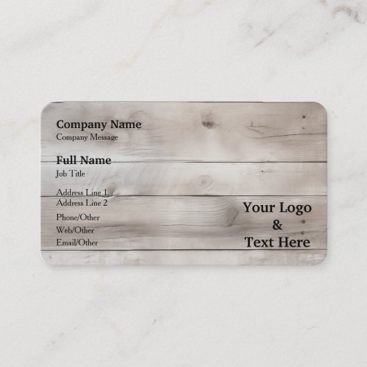 Carte De Visite Personalized Custom Your Own Logo & Text (Devant)