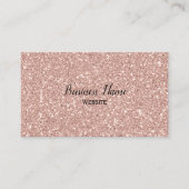 Carte De Visite Personalized Faux Rose Gold Glitter (Devant)