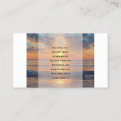 Carte De Visite Personalized Funeral Prayer Card – Sunset Design (Dos)
